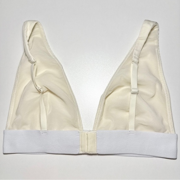 SKIMS Cotton Rib Plunge Bralette in Citrine - Picture 4 of 6